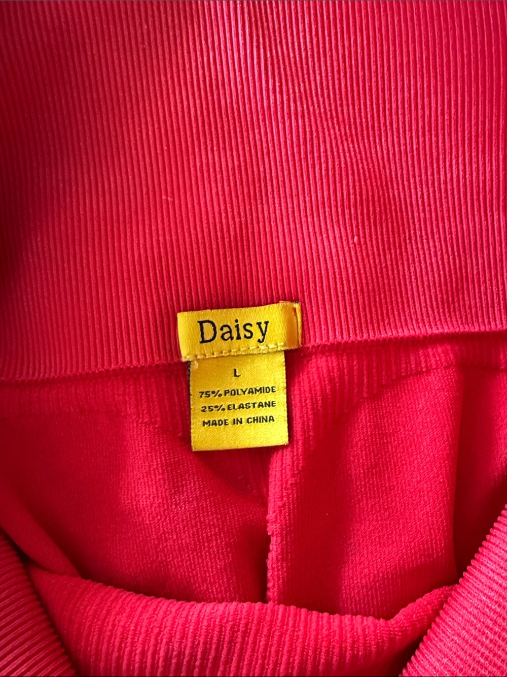 Daisy Bright Red Ribbed Top - Picture 3 of 7